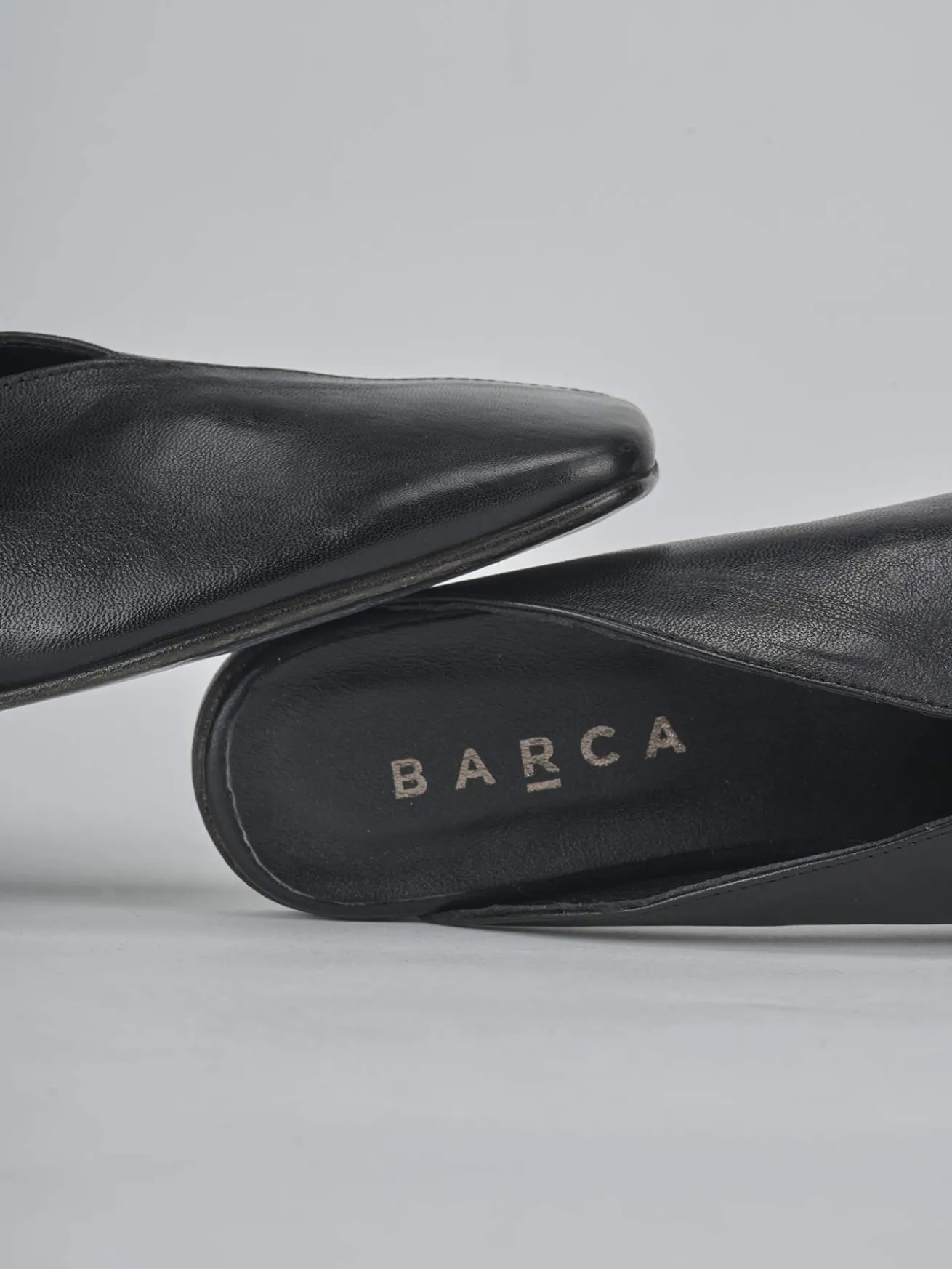 Sabot tacco 1cm pelle nero