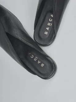 Sabot tacco 1cm pelle nero