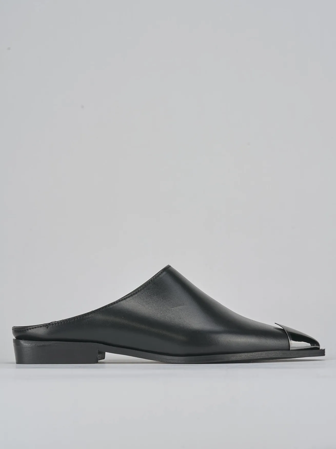 Sabot tacco 1cm pelle nero