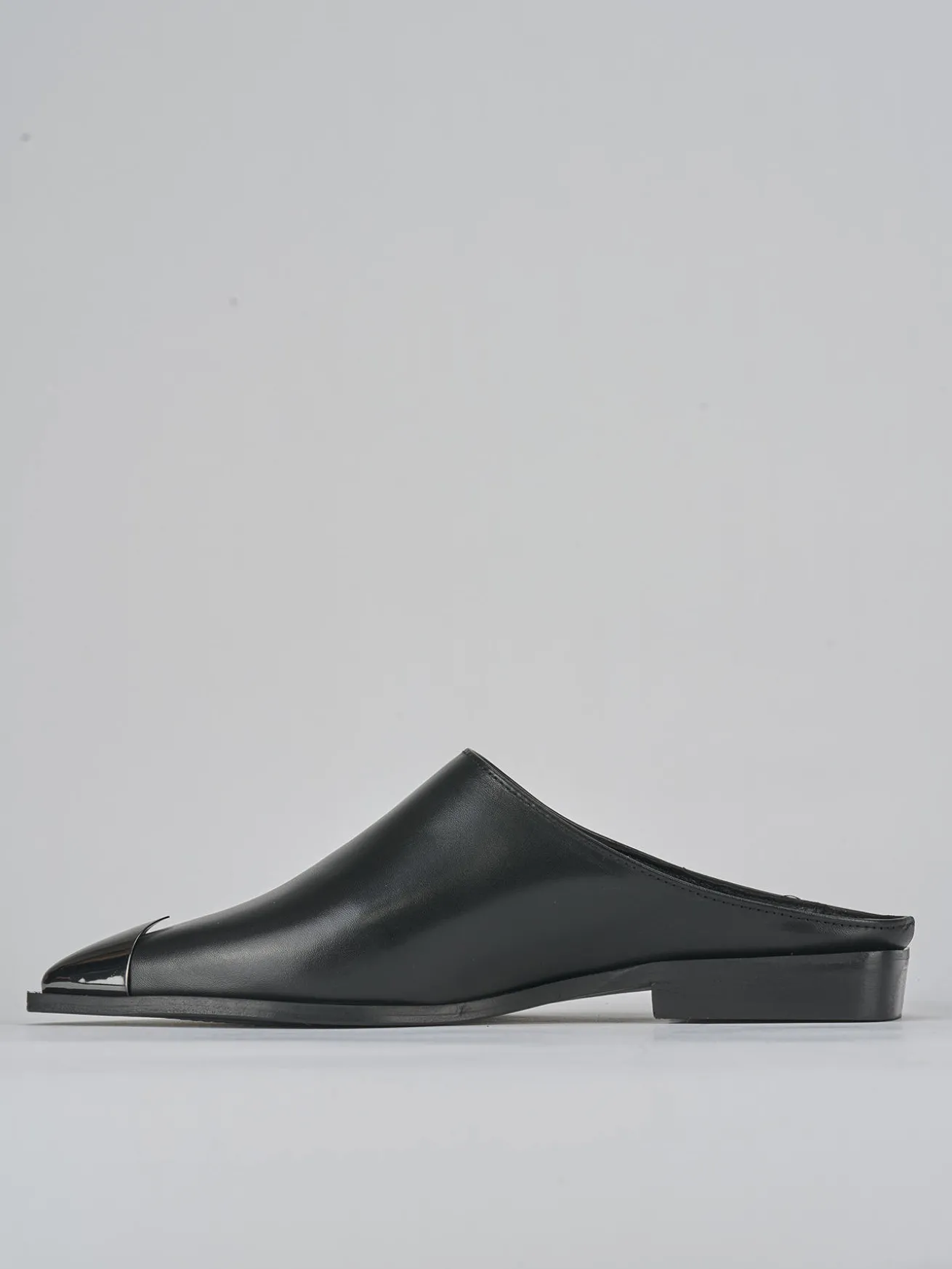 Sabot tacco 1cm pelle nero