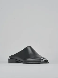 Sabot tacco 1cm pelle nero