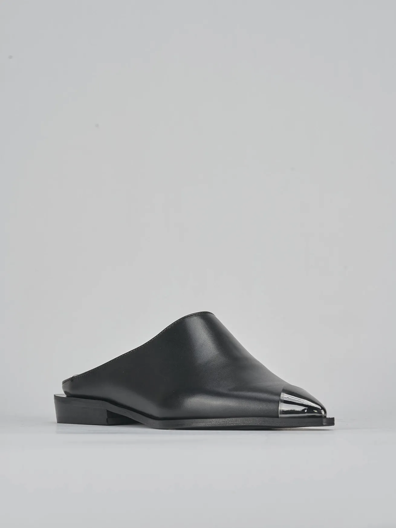 Sabot tacco 1cm pelle nero