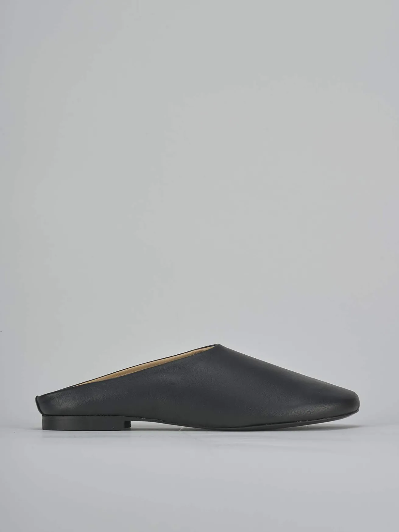 Sabot tacco 1cm pelle nero