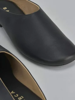 Sabot tacco 1cm pelle nero