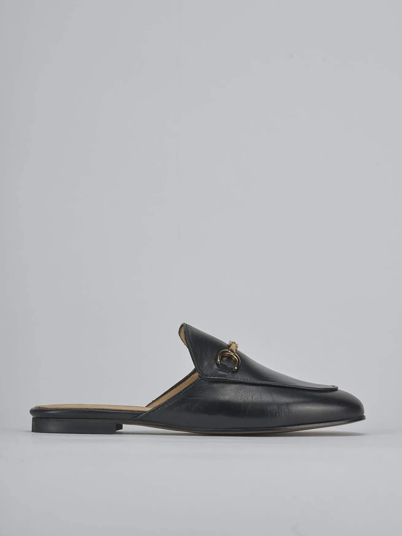 Sabot tacco 1cm pelle nero