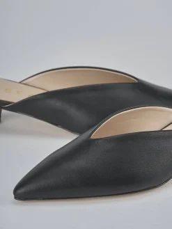 Sabot tacco 4cm pelle nero