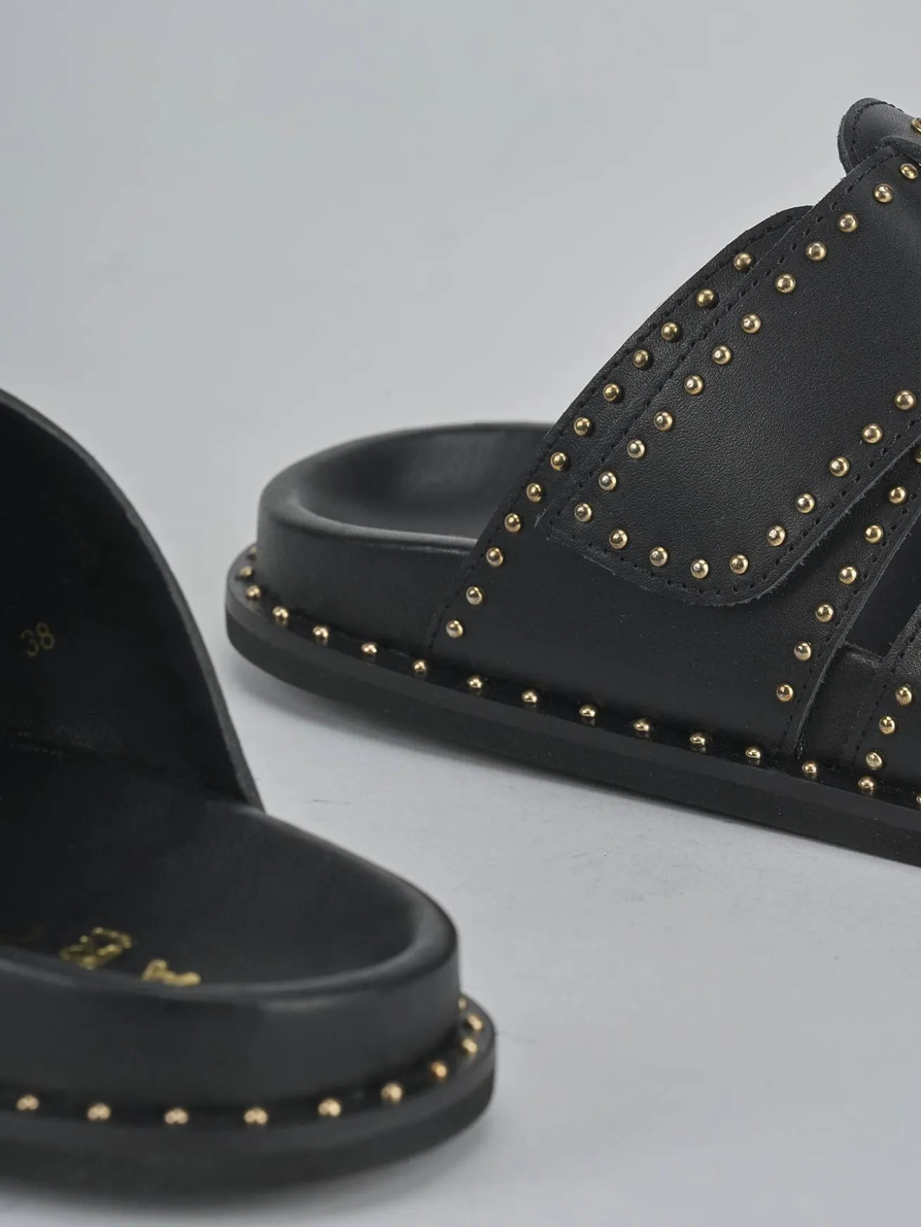 Sabot tacco 1cm pelle nero