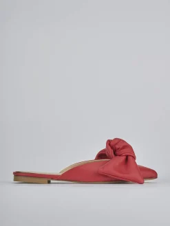 Sabot tacco 1cm pelle rosso