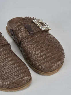 Sabot tacco 1cm pelle testa