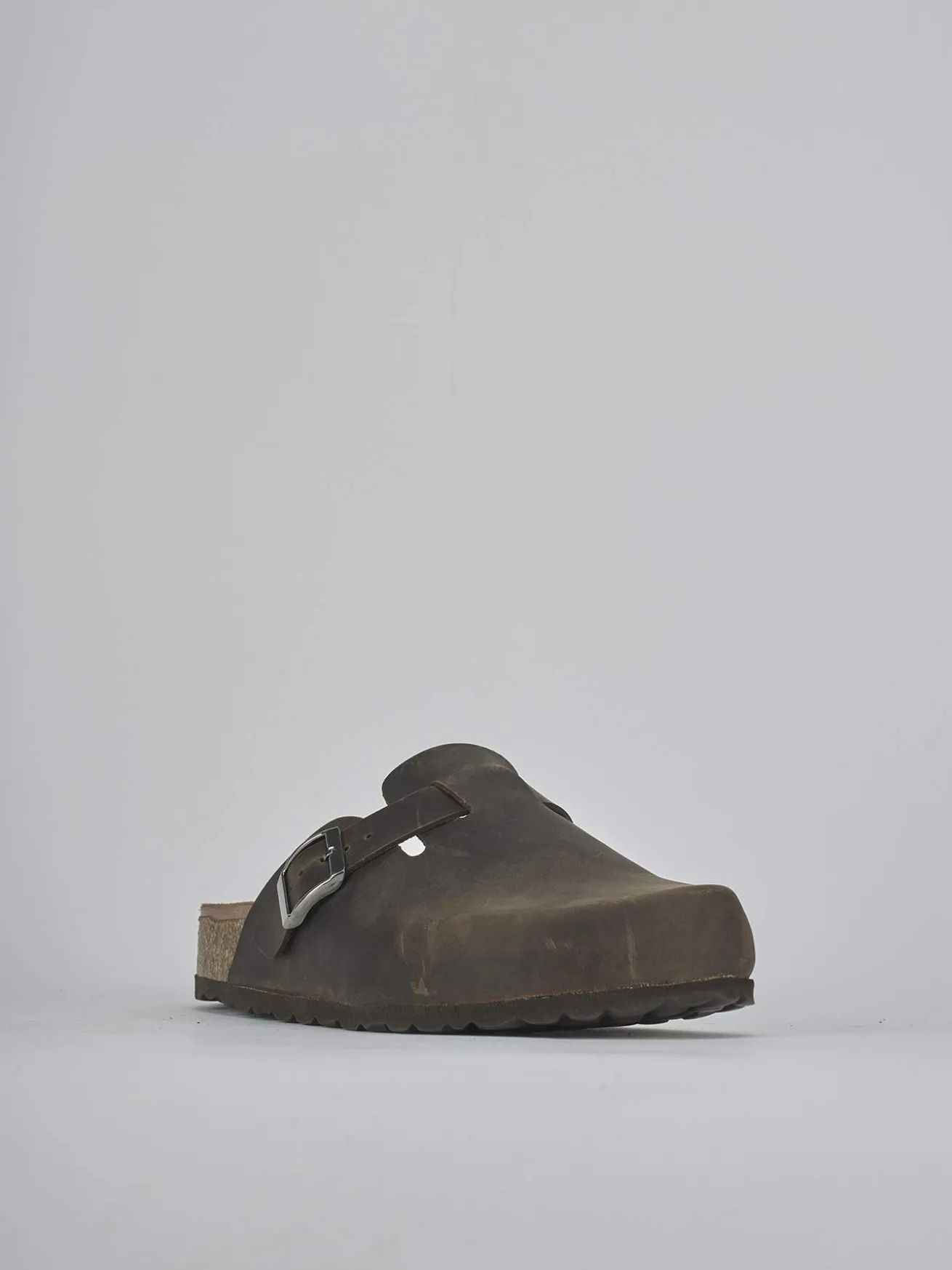 Sabot tacco 1cm pelle verde