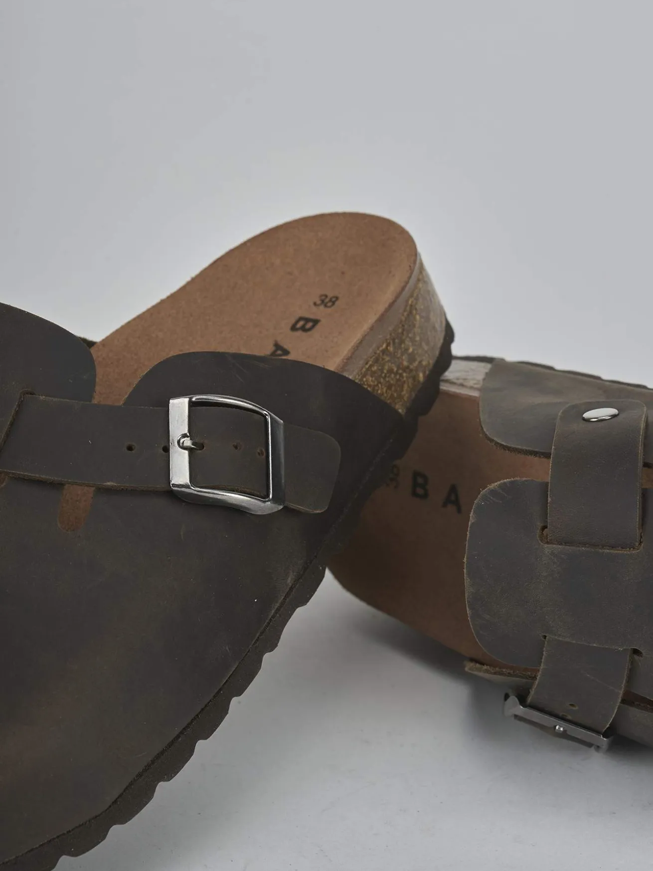 Sabot tacco 1cm pelle verde