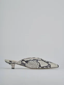 Sabot tacco 4cm pitone beige