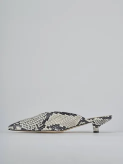 Sabot tacco 4cm pitone beige