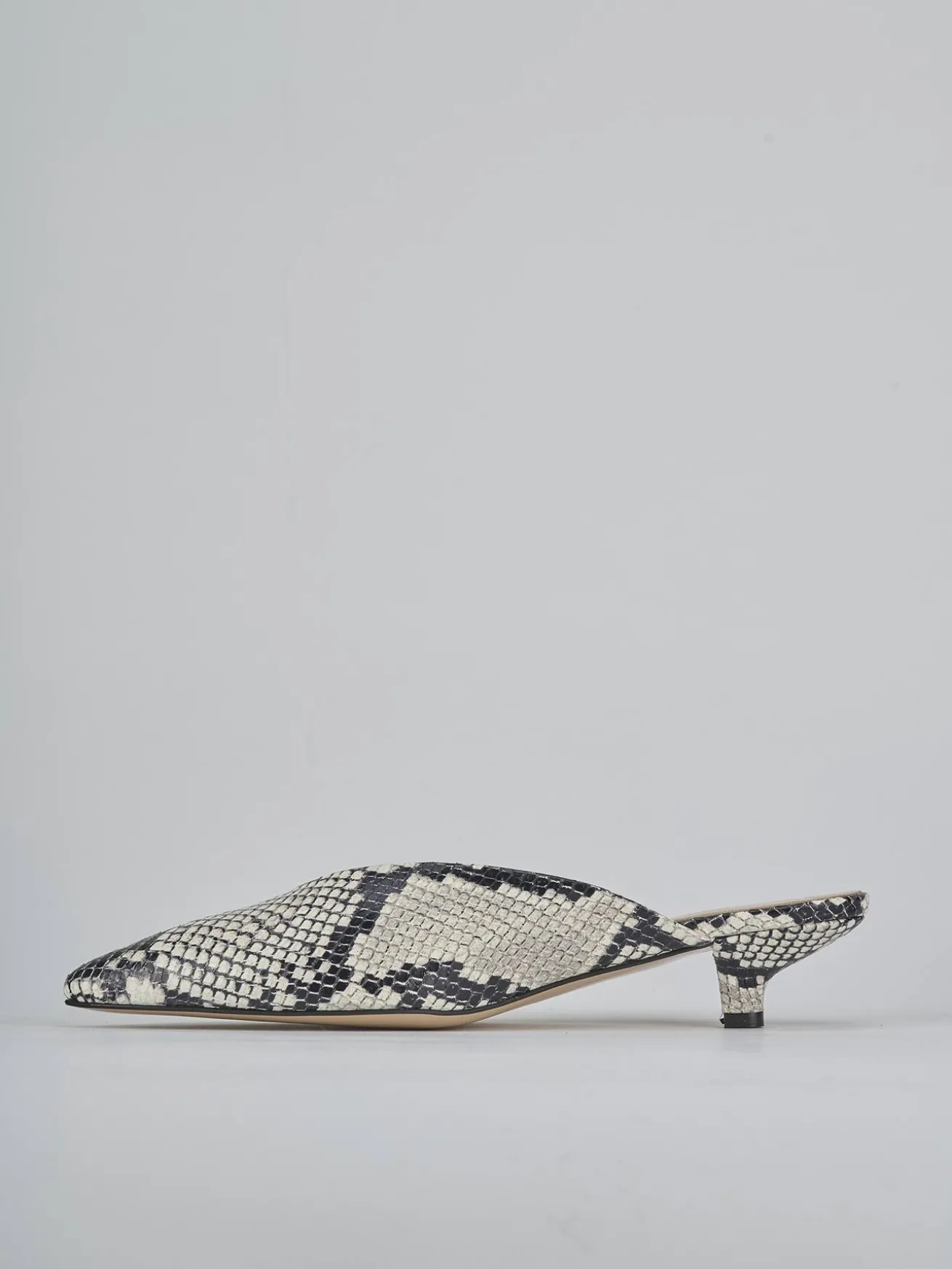 Sabot tacco 4cm pitone beige