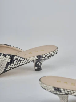 Sabot tacco 4cm pitone beige