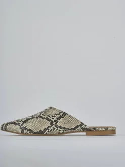 Sabot tacco 1cm pitone beige