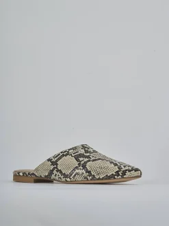 Sabot tacco 1cm pitone beige