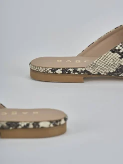 Sabot tacco 1cm pitone beige