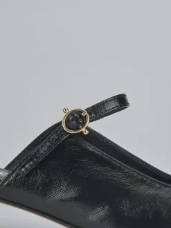 Sabot tacco 3cm vernice nero