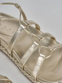 Sandali pelle oro