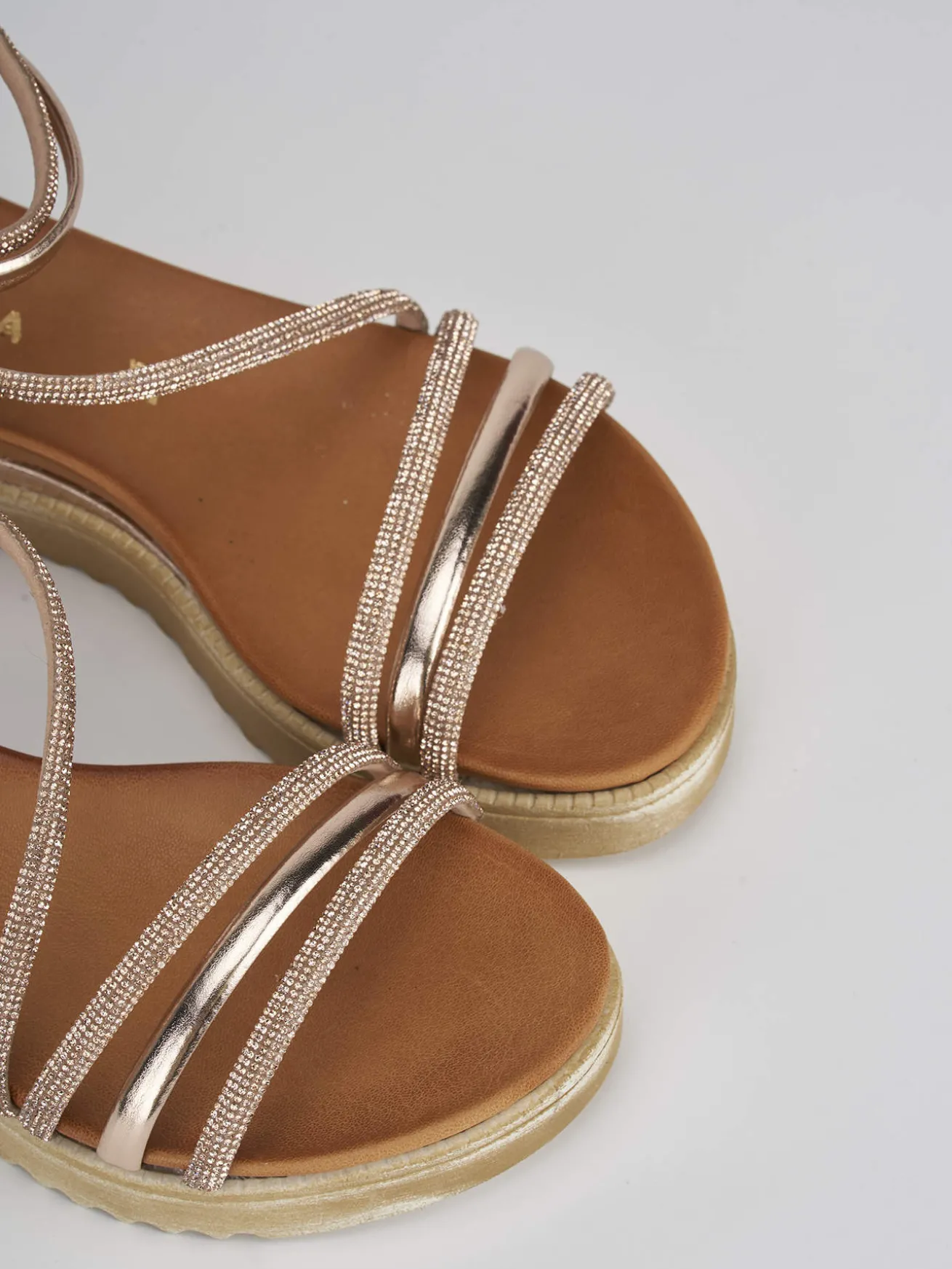 Sandali tacco 4 cm bronzo pelle