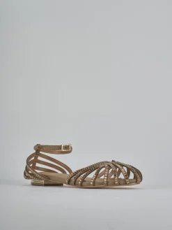 Sandali tacco 1cm camoscio sostenible beige