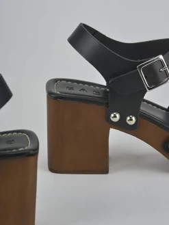 Sandali tacco 8cm camoscio nero