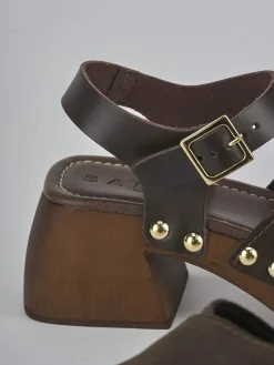 Sandali tacco 7cm camoscio testa