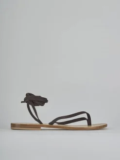 Sandali tacco 1cm camoscio testa