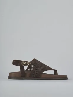 Sandali tacco 1cm camoscio testa