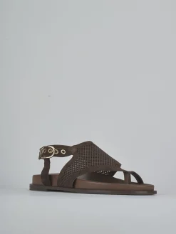 Sandali tacco 1cm camoscio testa