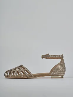 Sandali tacco 2cm camoscio sostenible beige