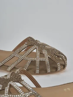 Sandali tacco 2cm camoscio sostenible beige