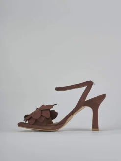 Sandali tacco 9cm camoscio testa