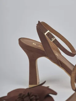 Sandali tacco 9cm camoscio testa