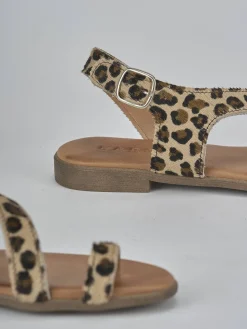 Sandali tacco 1cm cavallino multicolor