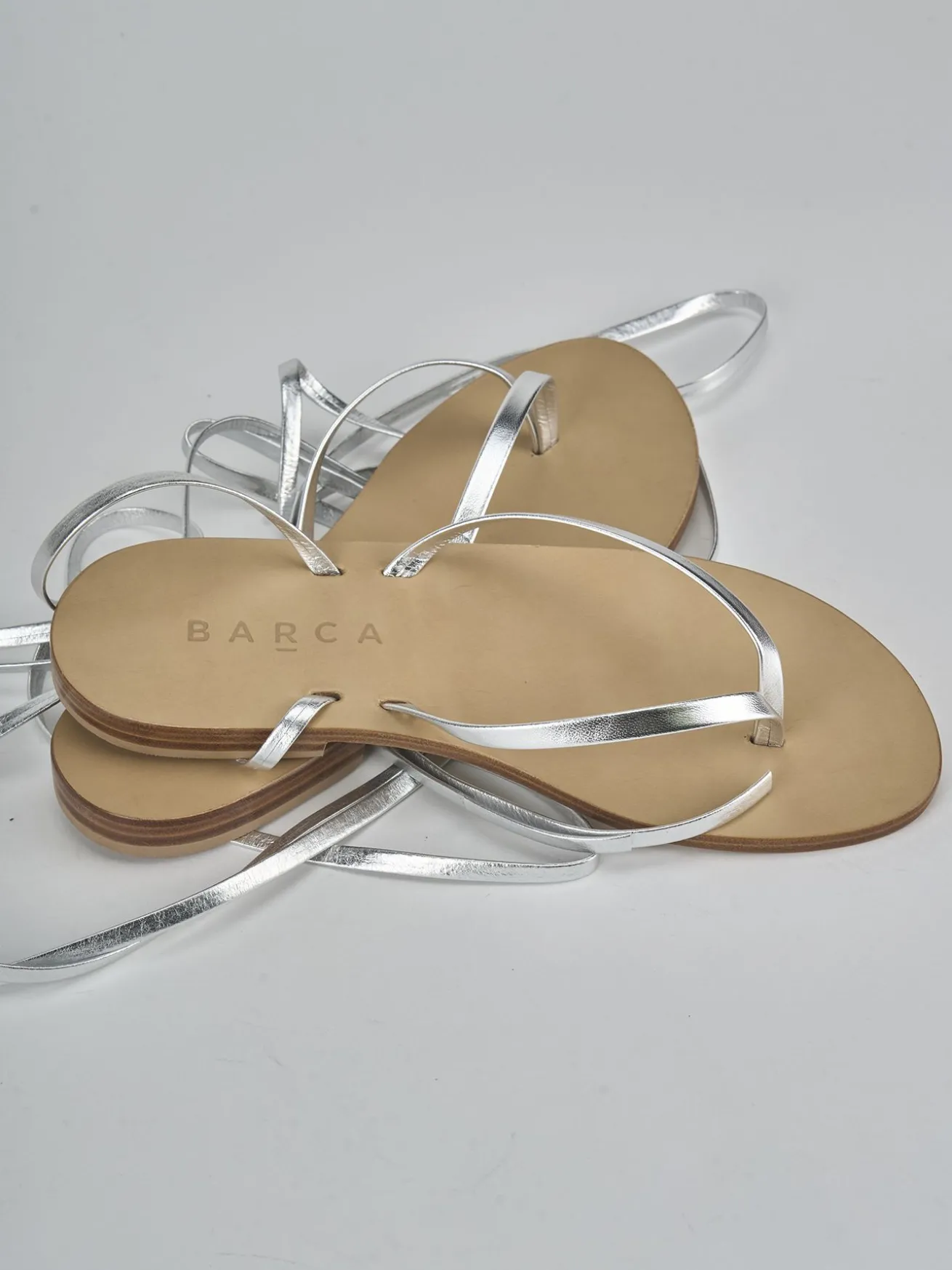 Sandali tacco 1cm laminato argento