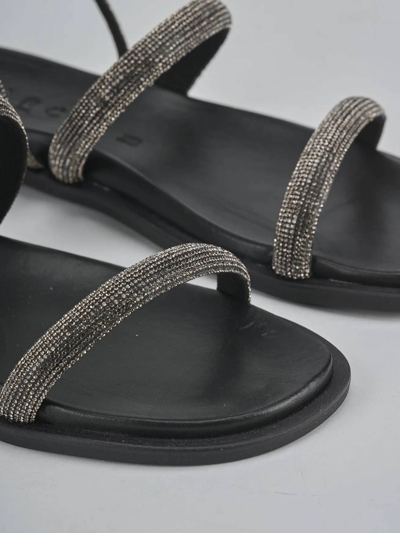 Sandali tacco 1cm pelle argento