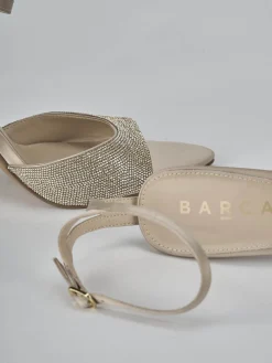 Sandali tacco 9cm pelle beige