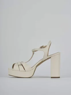 Sandali tacco 9cm pelle beige