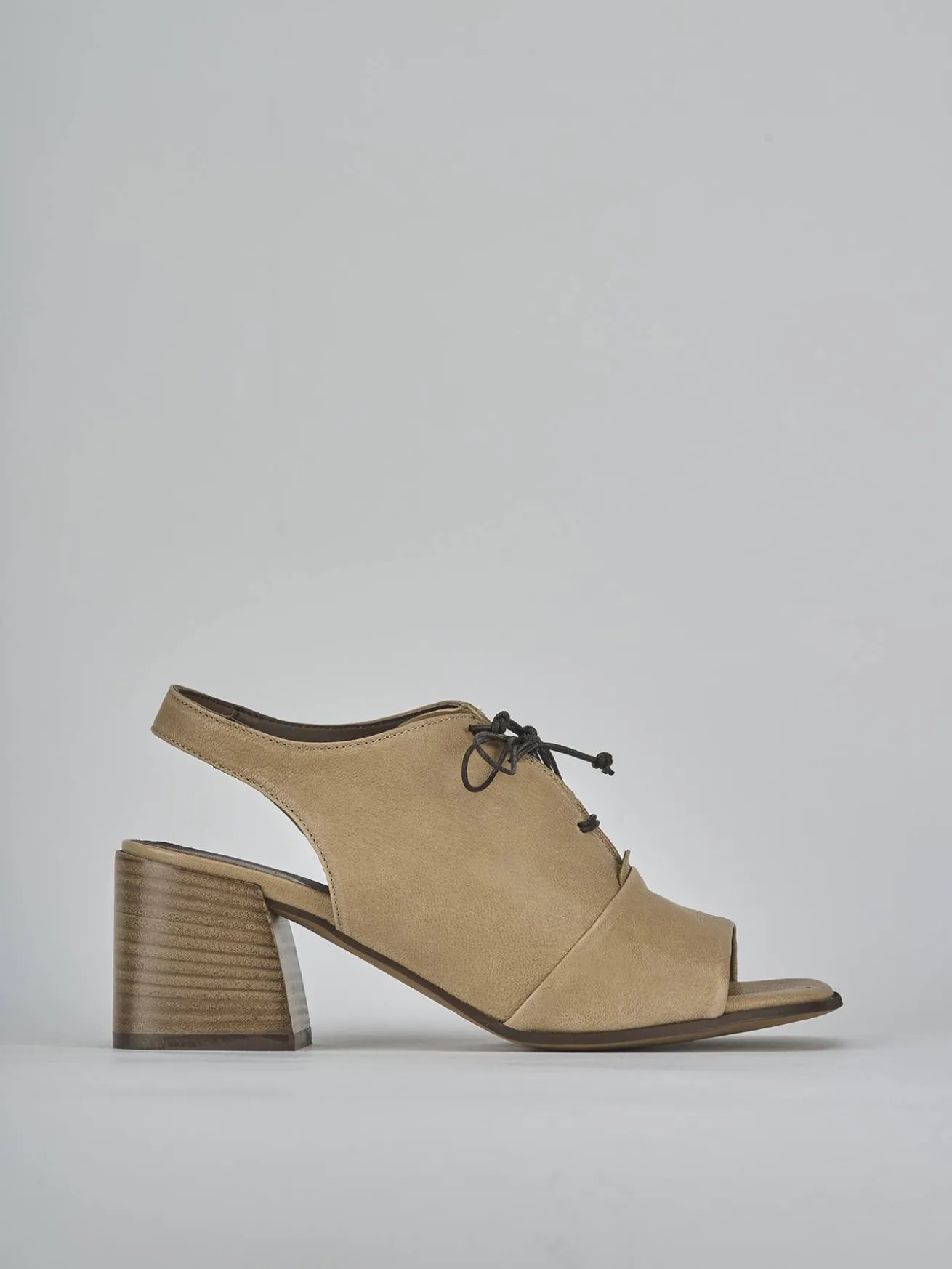 Sandali tacco 6cm pelle beige