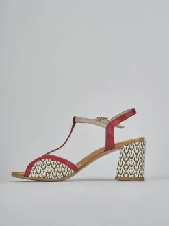 Sandali tacco 7cm pelle beige