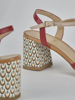 Sandali tacco 7cm pelle beige