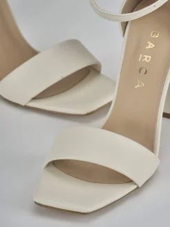 Sandali tacco 9cm pelle beige