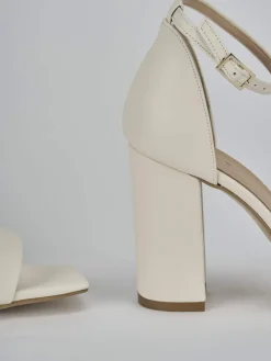 Sandali tacco 9cm pelle beige