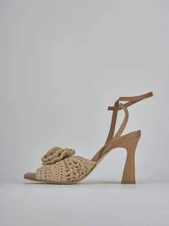 Sandali tacco 9cm pelle beige