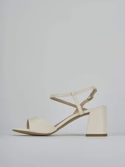 Sandali tacco 9cm pelle beige