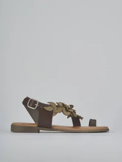 Sandali tacco 1cm pelle beige