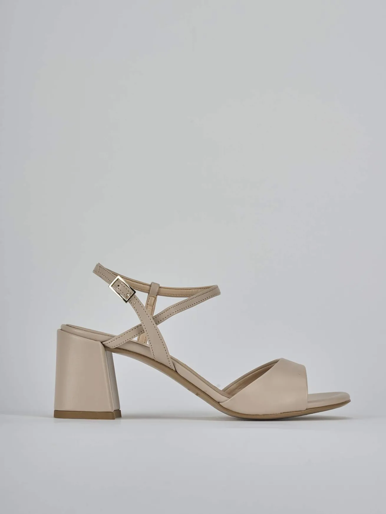 Sandali tacco 9cm pelle beige