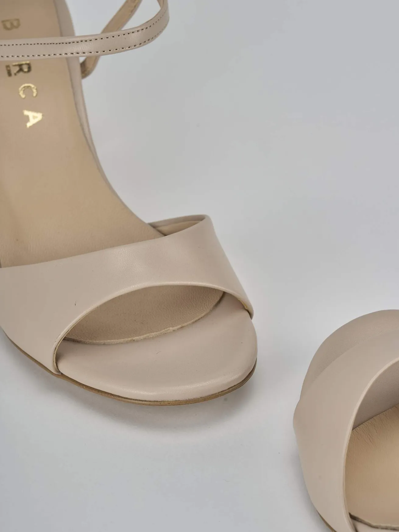 Sandali tacco 9cm pelle beige